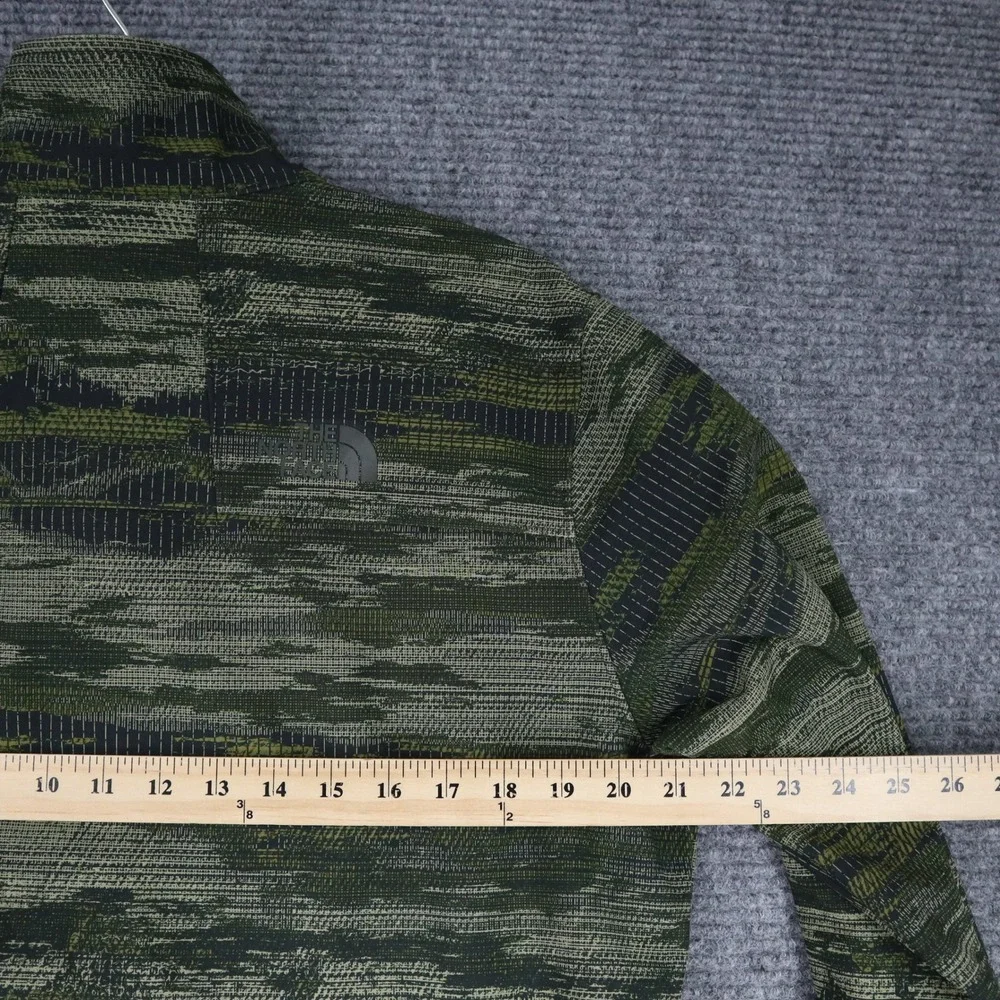 The North Face WindWall Jacket Mens M Green Camo Full Zip Softshell Outdoor